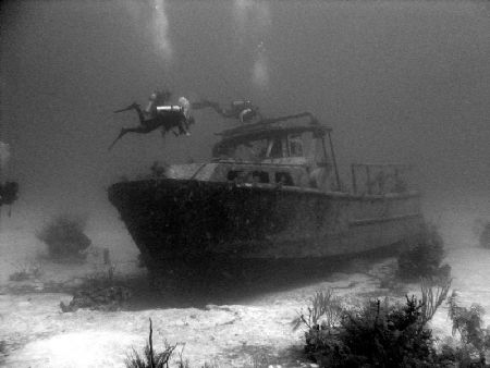 My first wreck dive in the Bahamas in 2003 by Kelly N. Saunders 