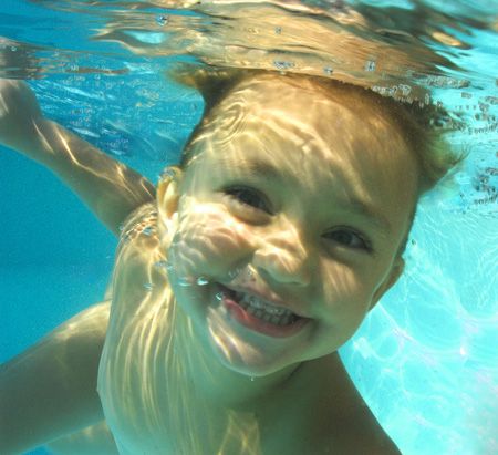Child loving the water- future free diver? by Fiona Ayerst 