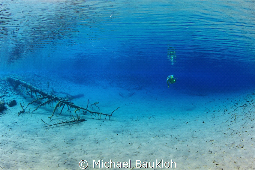 Crystal Bluewater in Lac Bleu, Arolla by Michael Baukloh 