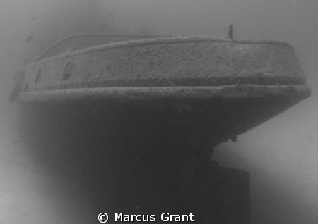 The Stern of the Rozi Tug Boat at Cirkewwa, malta. by Marcus Grant 