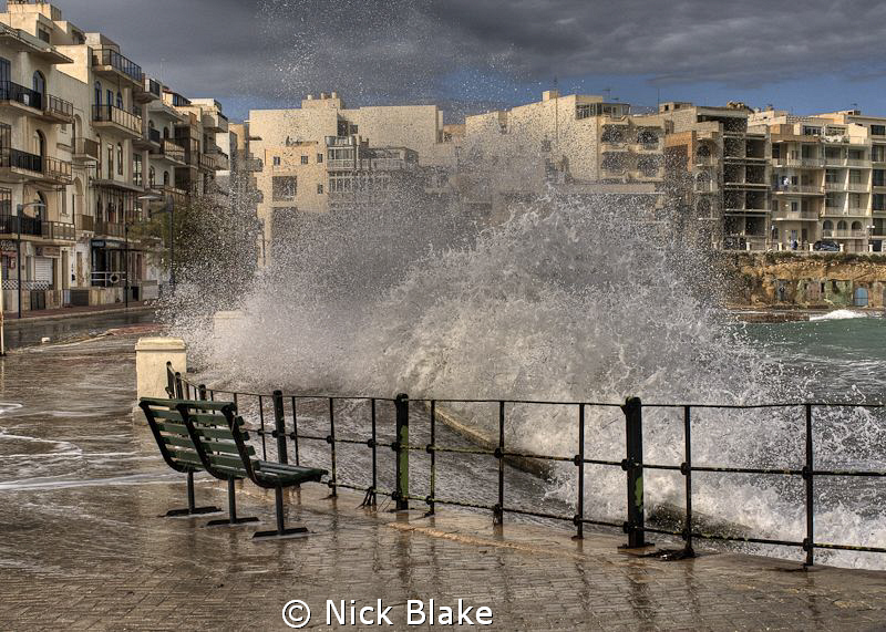 No diving today!
Stormy weather at Marselforn, Gozo by Nick Blake 