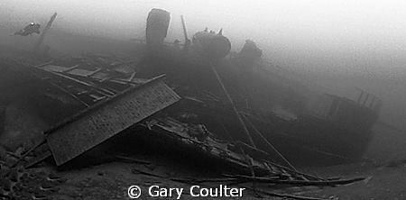 Panorama of the 216' Forest City sunk in 1904 at a depth ... by Gary Coulter 
