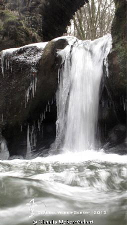frozen waterfall by Claudia Weber-Gebert 