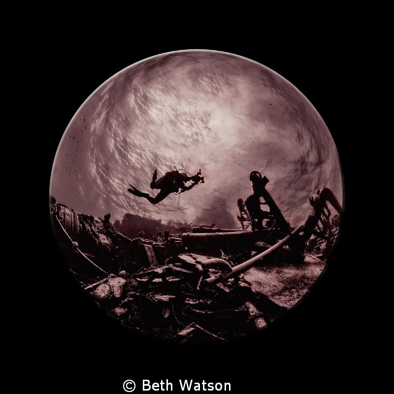 Searching the Depths...Two images were combined to give t... by Beth Watson 