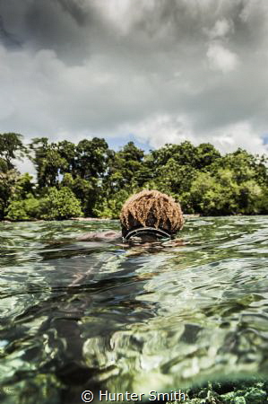 Diving from Lissenung Resort PNG, 10 year old Gabriel fro... by Hunter Smith 