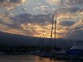 Gentle Awakening, Kailua Kona, HI, leaving the Honokohau Harbor at dawn for a dolphin and whale adventure. The sun was just beginning to rise above Mauna Hualalai. 