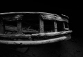 Stern railing of the tug wreck 'Alice G', Tobermory,Ontario 