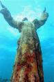 Christ of the Abyss statute on Dry Rocks Reef, Key Largo. 