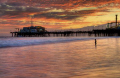 Little girl in the water @ sunset in Santa Monica 