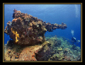 Bow gun on the Fujikawa Maru.
Canon Ixus , fisheye lens and MWB. 