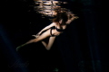 Underwater photo session in mayan cenote