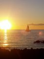 Sunset and sails. A Kohola Coast day comes to an end. Olympus