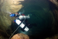 Diver in a french cave