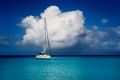 Sailboat in the Kwaj Lagoon, taken From Bigej.