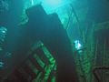 Deep in the bowels of the Fujikawa Maru, part of the Ghost Fleet in Truk Lagoon. Available light picture taken wiht Canon PowerShot S70 camera.