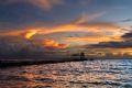 Third Island Pier. View of Sunset from Eniburr Island.