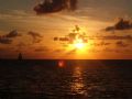 uh.. this pic is in Ambergris Caye at the north-east of Belize, it sems libe it's the sunset, but is the sunrise