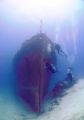 the stern of cañonero C53 near the island of Cozumel.