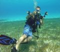 My dive partner Troy. Cozumel in front of our hotel all natural light, no photoshop.