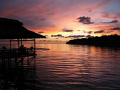 Sunset on Survivor Island (1st series), now a budding dive site