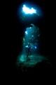 Ross inside 1st Cathedrals Lanai with his big HD housing and rebreather