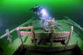 Un-named wreck in Lake Ontario, Canada, near Picton. Depth 170'.