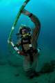 Navy diver on the bottom. Shot with a Nikon D300 in a Sea and Sea Housing, 10.5mm Lens