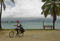 This is how we go diving on Kwajalein!  You have to really love to dive to tote all your gear on your bicycle!  