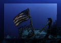 Flag on the Spiegel Grove Key Largo, Fl.