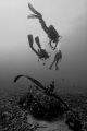 Divers on Rest of plane of the second world war