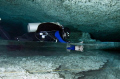 Halocline / I took this picture while cave diving in the Ponderosa Cave system in the Yucatan, Mexico.  The halocline, where the fresh and salt water meet, create a line through the picture as the light refracts through the different water densities.