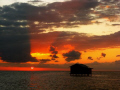 Sunset at Banco Chinchorro Atoll, Quintana Roo, Mexico