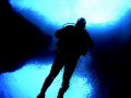 Looking up at my dive buddy underneath the Azzure Window on Gozo.
Olympus 5060wz
ISO 200
F4.8
1/400 sec