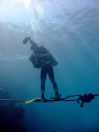 Walking the Line. Amazing what you can do in water. Mid Morning at Nakari.