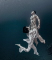 Indonesian fashion underwater shoot. +/- 8m below sea level