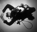 Black and White tech diver.